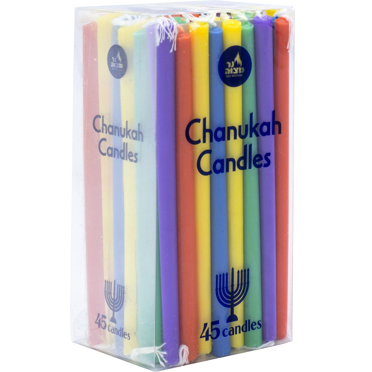 Long Chanukah Candles - multi colour