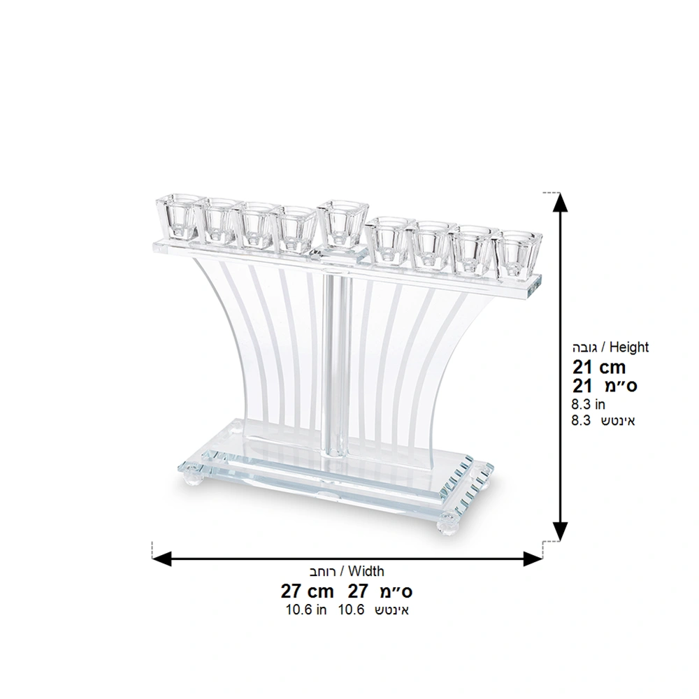 Crystal Elegant Menorah 21x27 cm