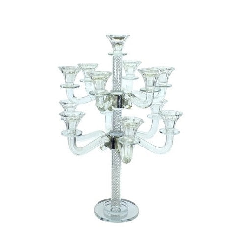 Crystal Candalabra 13 branch 47cm {Judaica-Lecht-Candlesticks, Candelabra} Manchester Judaica