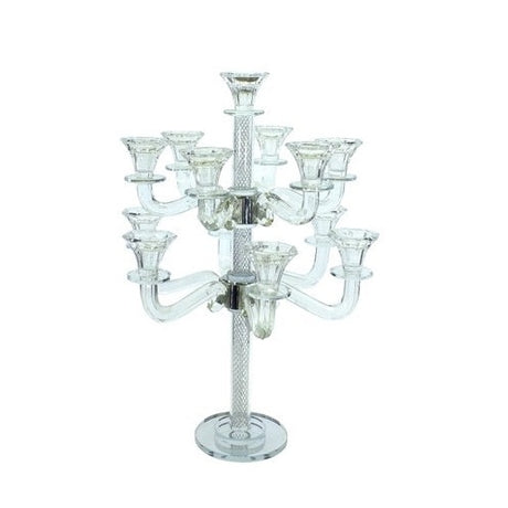 Crystal Candalabra 13 branch 47cm {Judaica-Lecht-Candlesticks, Candelabra} Manchester Judaica