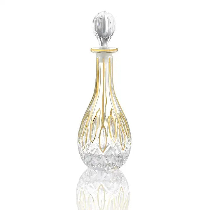 Crystal Decanter 950 Ml 013G {Judaica-Tabletop-Wine Bottle & Accessories} Manchester Judaica