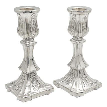 Hadad Mini Candlesticks - Silver Dipped