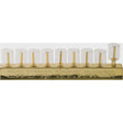 Ner Mitzvah Oil Menorah Glass Cups Gold {Holiday-Chanukah-Menorah} Manchester Judaica
