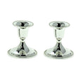 Silver Plated Candlestick Pair 7cm {Judaica-Lecht-Candlesticks, Candelabra} Manchester Judaica