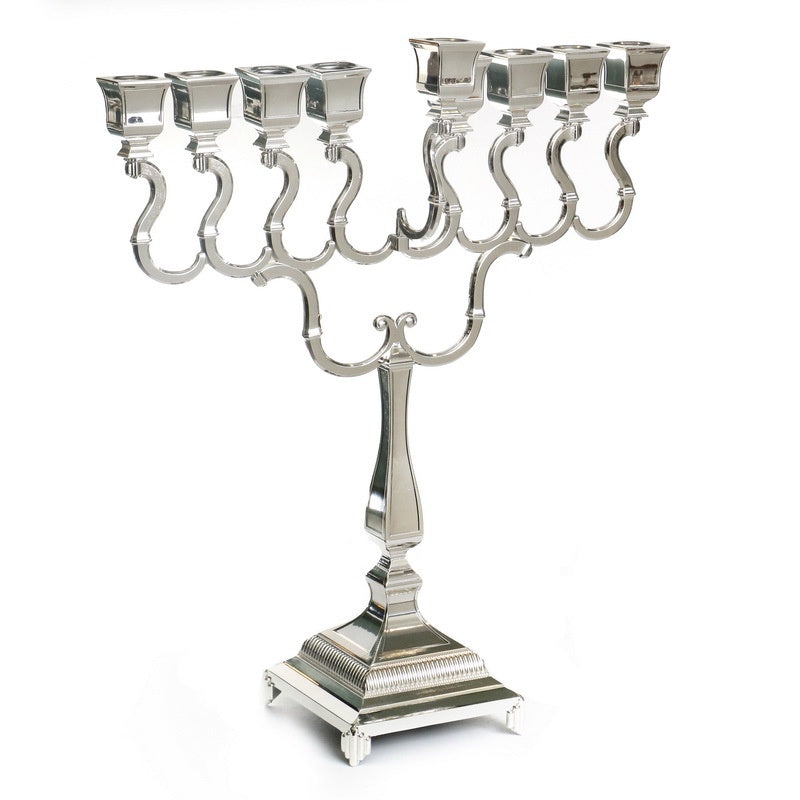 Silver Plated Menorah 38Cm. {Holiday-Chanukah-Menorah} Manchester Judaica
