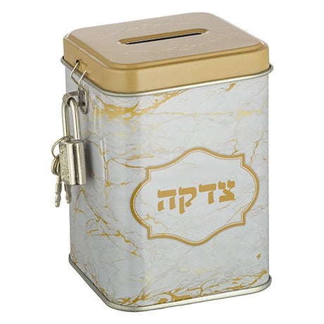 Tin Tzedakah Box {Judaica-Home-Tzedakah Boxes} Manchester Judaica