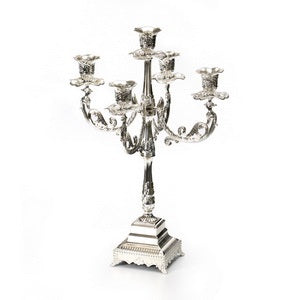 Candelabra 5 branch 495 {Judaica-Lecht-Candlesticks, Candelabra} Manchester Judaica