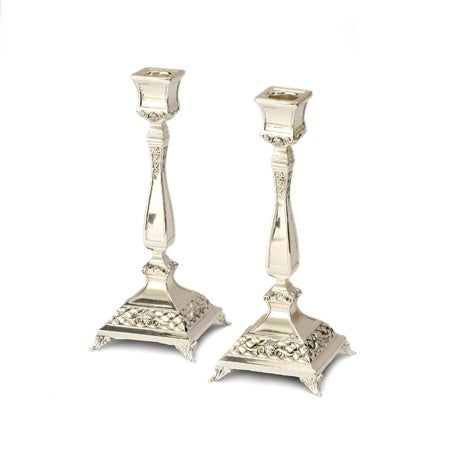 Candlesticks Pair 17Cm 485 {Judaica-Lecht-Candlesticks, Candelabra} Manchester Judaica