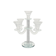 Crystal Candelabra 5 branch 13053 {Judaica-Lecht-Candlesticks, Candelabra} Manchester Judaica