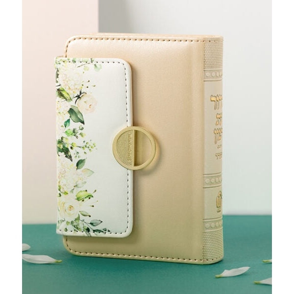 Floral Siddur Cream - Sefard {ספרים-תפילות-סדור} Manchester Judaica