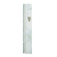 Glass Mezuzah 15Cm - White And Gray {Judaica-Home-Mezuzah Holder} Manchester Judaica