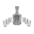Liquor Set Bottle + 6 Cups 17626 {Judaica-Tabletop-Wine & Liquor} Manchester Judaica