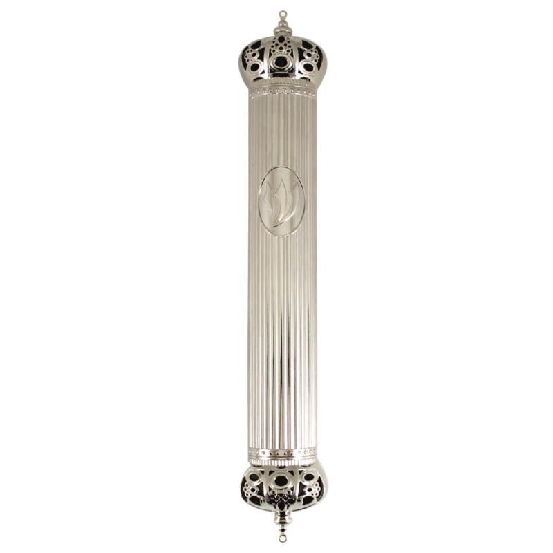 Metal Mezuzah 20Cm - Crown {Judaica-Home-Mezuzah Holder} Manchester Judaica