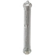 Plastic Mezuzah 15Cm - Crown - Transparent With Glitter {Judaica-Home-Mezuzah Holder} Manchester Judaica