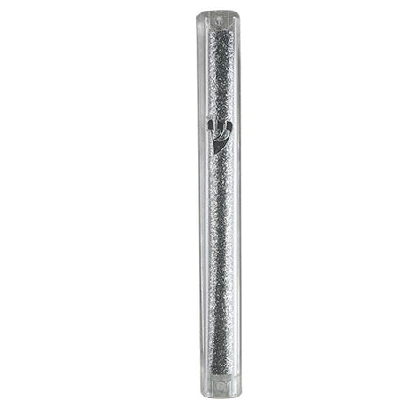 Plastic Mezuzah 15cm - Transparent With Glitter 22972 {Judaica-Home-Mezuzah Holder} Manchester Judaica