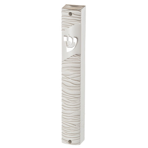 Plastic Mezuzah 15Cm - White {Judaica-Home-Mezuzah Holder} Manchester Judaica