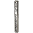 Plastic Mezuzah 20Cm - Transparent With Silver Plaque {Judaica-Home-Mezuzah Holder} Manchester Judaica
