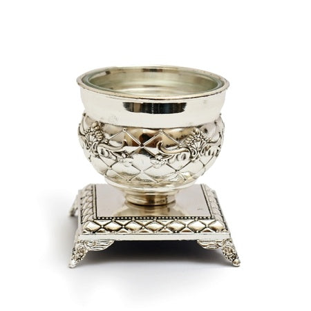 Single Salt Cellar square base {Judaica-Tabletop-Salt Holder} Manchester Judaica