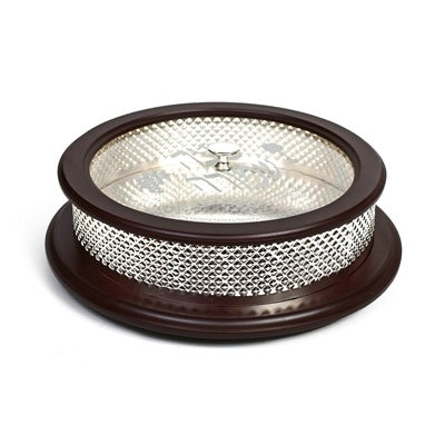 wood silver matzah box {Holiday-Pesach-Matzah Box} Manchester Judaica