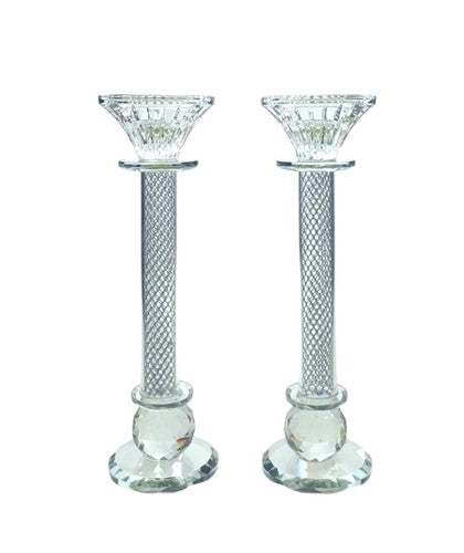 Crystal Candlestick Pair 24cm