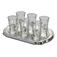 Set of 6 Liqour Cups + Silver Tray {Judaica-Tabletop-Wine & Liquor} Manchester Judaica