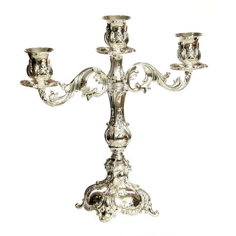 Candelabra 3 branches {Judaica-Lecht-Candlesticks, Candelabra} Manchester Judaica