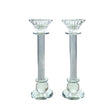 Crystal Candlestick Pair 24cm {} Manchester Judaica