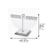 Crystal Elegant Menorah 22x30 cm {Holiday-Chanukah-Menorah} Manchester Judaica