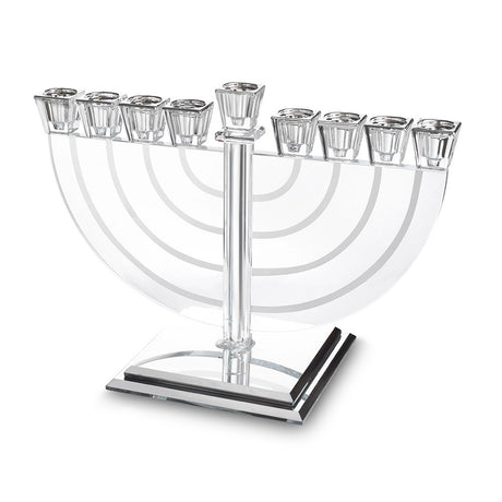 Crystal Elegant Menorah 22x30 cm {Holiday-Chanukah-Menorah} Manchester Judaica