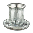 Crystal Kiddush Cup "Baba Sali" 9 cm - 100ml {Judaica-Tabletop-Kiddush Cup} Manchester Judaica