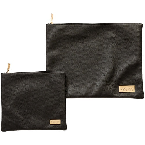 Leatherette Tallit - Tefillin Set 38*29.5 cm - Black {Judaica-Tallis Tefilin Bags-Size 5} Manchester Judaica