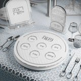 Leatherite Dimaond Seder Plate {Holiday-Pesach-Ka’arah Pesach Plates} Manchester Judaica