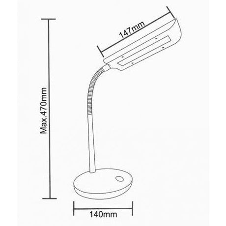 Shabbos Desk LED Lamp - Silver