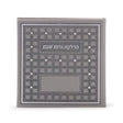 Square Hadlokas Neiros with Stones - Grey {} Manchester Judaica