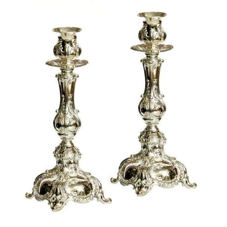 Candlesticks Pair 30cm Judaica-Lecht-Candlesticks, Candelabra 497 Manchester Judaica