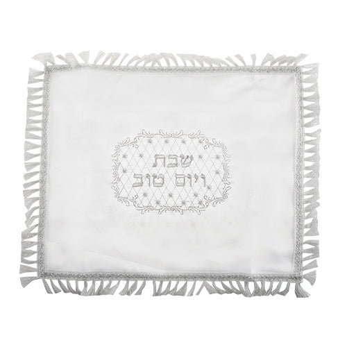 Challah Cover - White Judaica-Tabletop-Challah Cover 430 Manchester Judaica