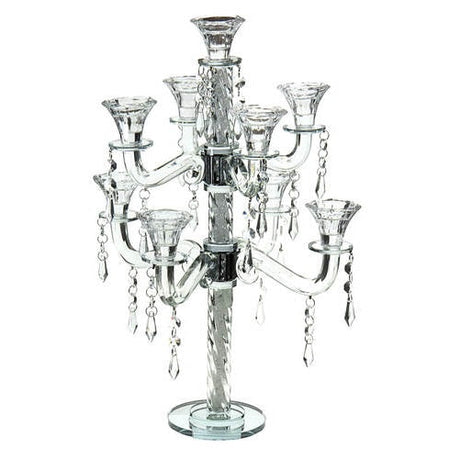 Crystal Candalabra 9 branch Judaica-Lecht-Candlesticks, Candelabra 12113 Manchester Judaica