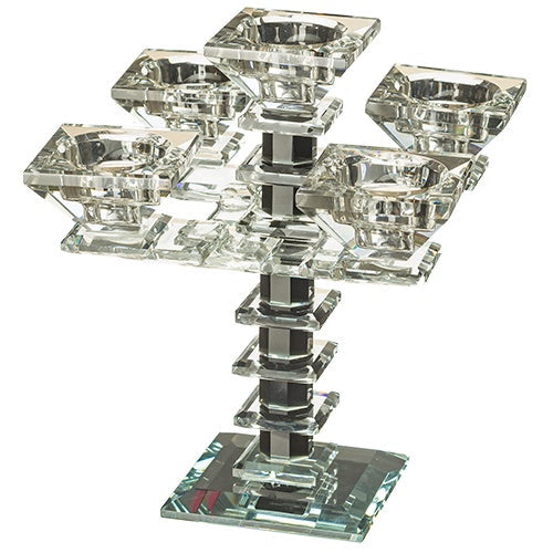 Crystal Candelabra - 5 Branch Judaica-Lecht-Candlesticks, Candelabra 449594 Manchester Judaica