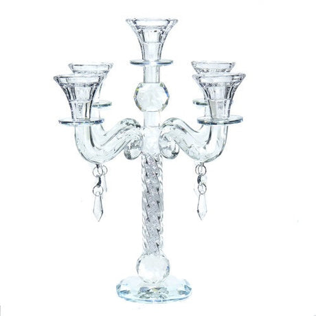 Crystal Candelabra 5 branch ZD190 Judaica-Lecht-Candlesticks, Candelabra 12219 Manchester Judaica