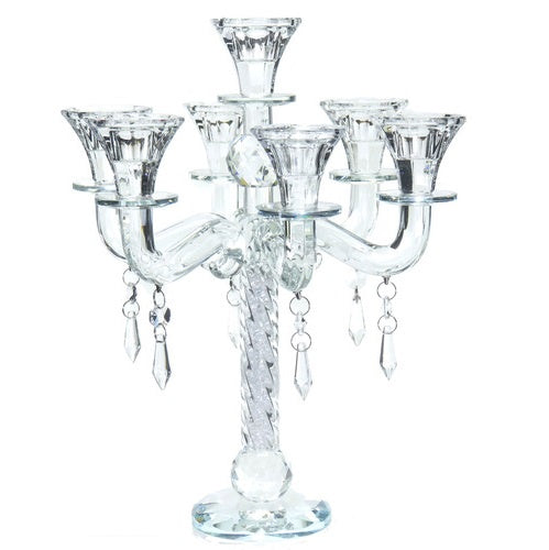 Crystal Candelabra 6 branch 191 Judaica-Lecht-Candlesticks, Candelabra 521 Manchester Judaica