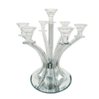 Crystal Candlesticks - 6 Judaica-Lecht-Candlesticks, Candelabra 12212 Manchester Judaica