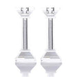 Crystal Candlesticks pair 13cm Judaica-Lecht-Candlesticks, Candelabra 12163 Manchester Judaica