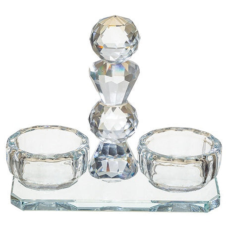 Crystal Salt Cellar 13cm Judaica-Tabletop-Salt Holder 449263 Manchester Judaica