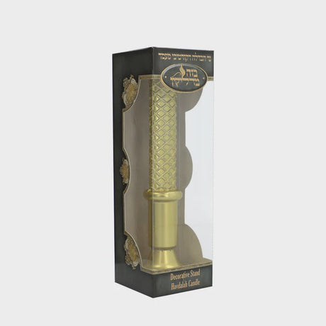 Decorated Stand Havdolah Candle - gold Judaica-Shabbos-Havdolah 1724 Manchester Judaica