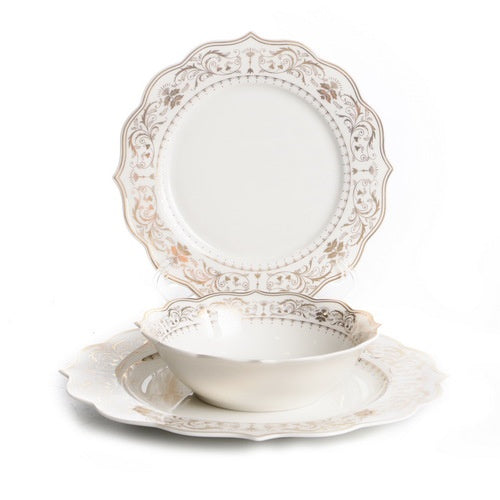 Dinner set - Fortune gold 18 Judaica-Tabletop-Dinner Plate Sets 12472 Manchester Judaica