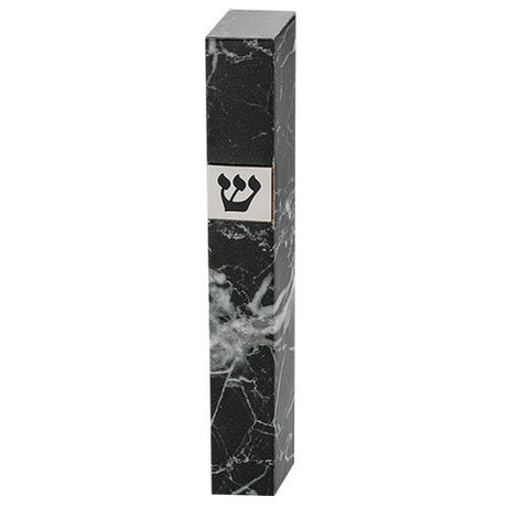 Plastic Mezuzah 15cm - Black Marble Judaica-Home-Mezuzah Holder 23550 Manchester Judaica