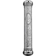 Plastic Mezuzah 15cm - Crown And Decorations - Silver Judaica-Home-Mezuzah Holder 422960 Manchester Judaica