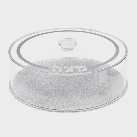 Round Matzah Box - Silver Holiday-Pesach-Matzah Box 34150 Manchester Judaica