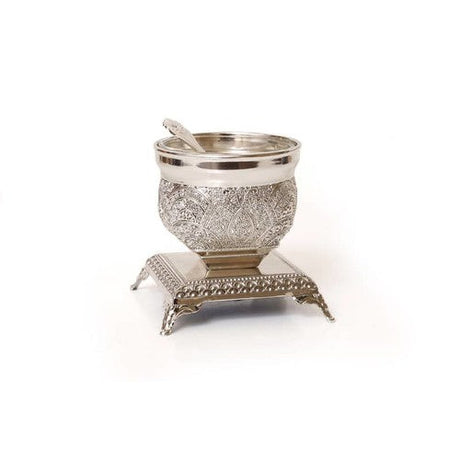 Single Salt Cellar + Spoon {Judaica-Tabletop-Salt Holder} Manchester Judaica