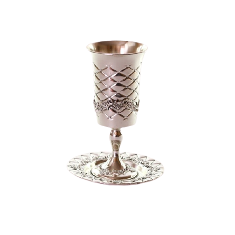 Stainless Steel Becher Footed {Judaica-Tabletop-Kiddush Cup} Manchester Judaica